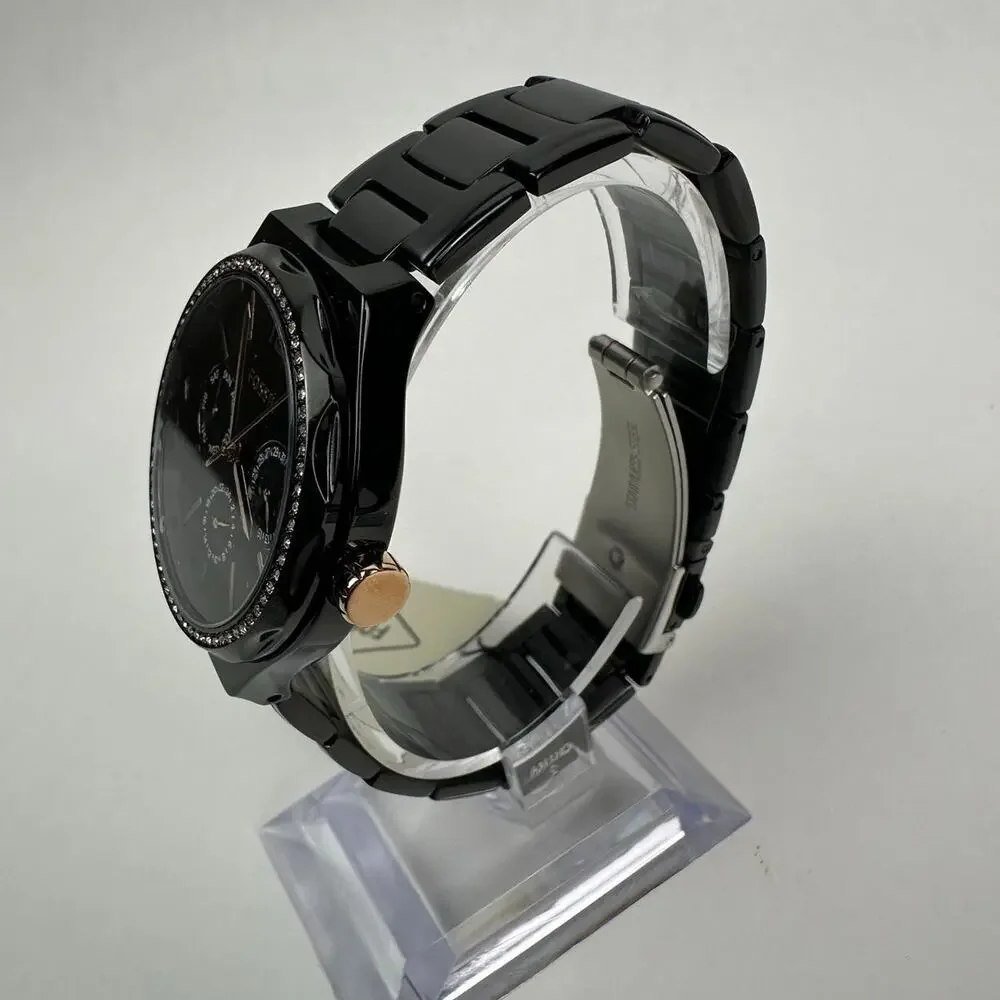 Fossil His and Her Multifunction Black Rose gold Day & Date Watch BQ2645SET